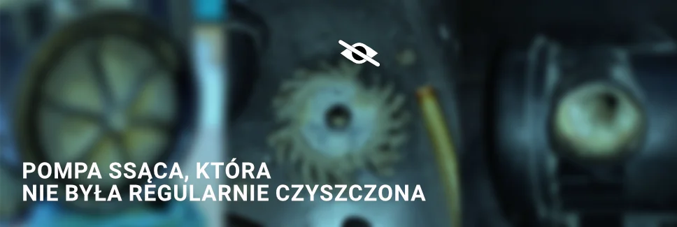 zanieczyszczona pompa w unicie stomatologicznym